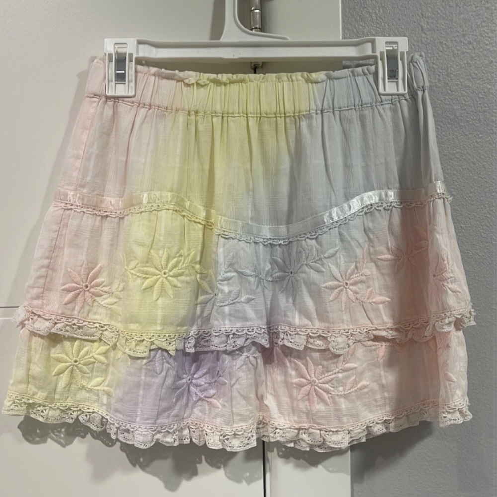 LoveShackFancy multicolor skirt